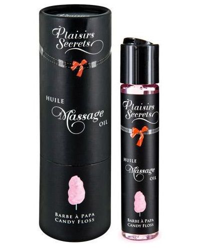 Массажное масло с ароматом сладкой ваты Huile de Massage Gourmande Barbe à Papa - 59 мл. - Plaisir Secret - купить с доставкой в Томске