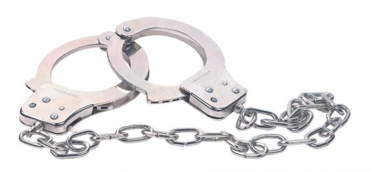 Наручники из металла с длинной цепочкой CHROME HANDCUFFS METAL HANDCUFFS W. KEY - NMC - купить с доставкой в Томске