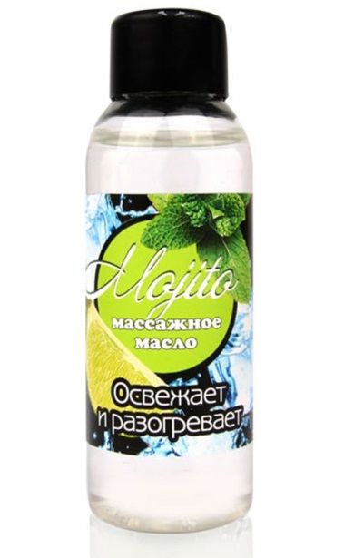 Массажное масло для тела Mojito с ароматом лайма - 50 мл. - Биоритм - купить с доставкой в Томске