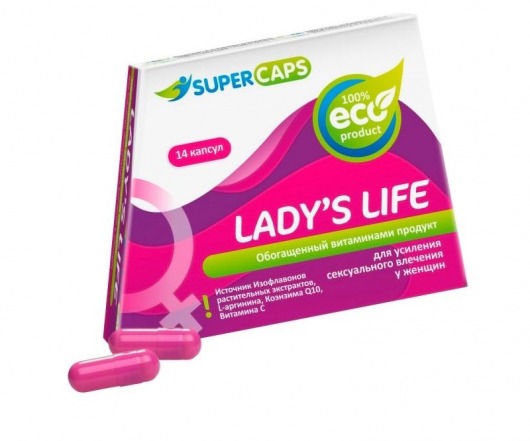 Возбуждающие капсулы Ladys Life - 14 капсул (0,35 гр.) - SuperCaps - купить с доставкой в Томске