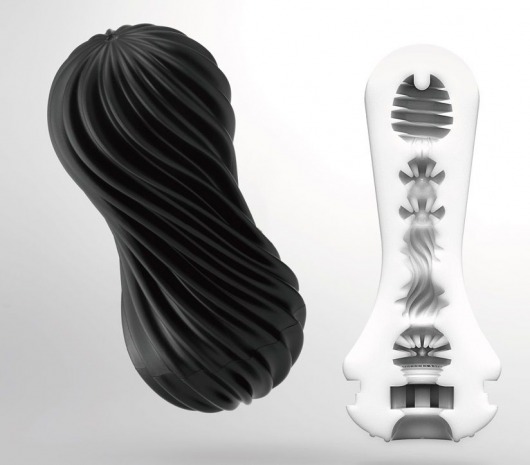 Мастурбатор FLEX Rocky Black с плотным рельефом - Tenga - в Томске купить с доставкой
