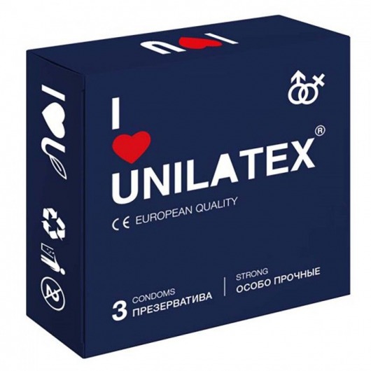 Ультрапрочные презервативы Unilatex Extra Strong - 3 шт. - Unilatex - купить с доставкой в Томске