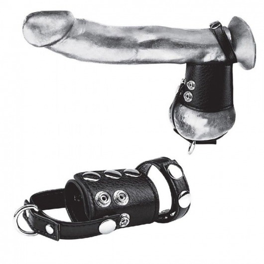 Кольцо на член и мошонку Cock Ring With 2  Ball Stretcher And Optional Weight Ring - BlueLine - в Томске купить с доставкой