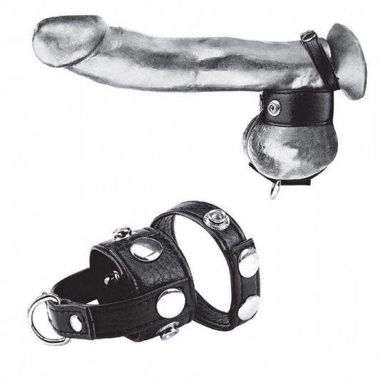 Утяжка для мошонки и пениса Cock Ring With 1  Ball Stretcher And Optional Weight Ring - BlueLine - купить с доставкой в Томске