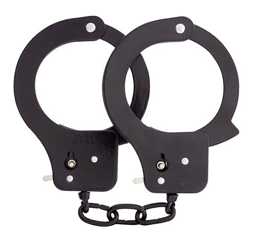 Чёрные наручники из листового металла BONDX METAL CUFFS BLACK - Dream Toys - купить с доставкой в Томске