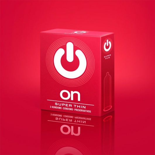 Супертонкие презервативы ON) Super Thin - 3 шт. - ON) - купить с доставкой в Томске