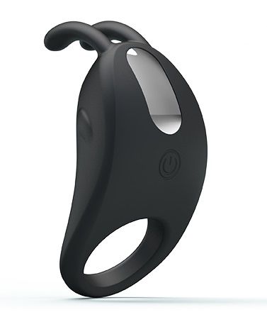 Чёрное эрекционное кольцо с вибрацией Rabbit Vibrator - Baile - в Томске купить с доставкой
