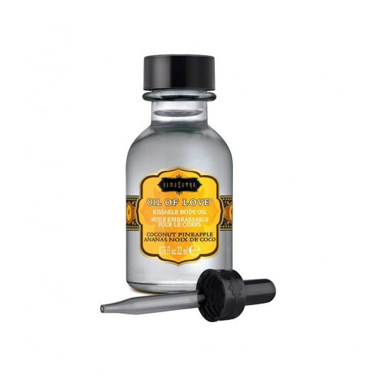 Масло для ласк с ароматом кокоса и ананаса Oil of Love Coconut Pineapple - 22 мл. - Kama Sutra - купить с доставкой в Томске