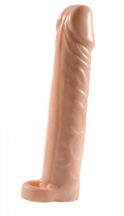 Телесная насадка-удлинитель Extension sleeve с подхватом - 17 см. - Sitabella - в Томске купить с доставкой