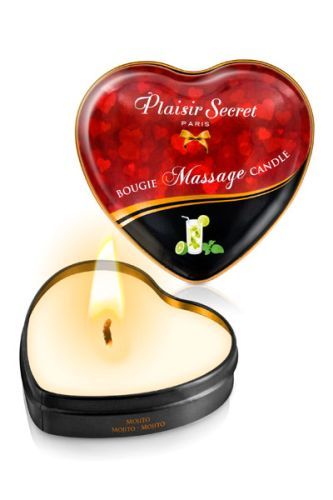 Массажная свеча с ароматом мохито Bougie Massage Candle - 35 мл. - Plaisir Secret - купить с доставкой в Томске