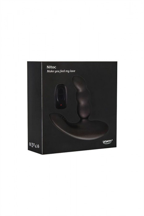 Черный силиконовый стимулятор простаты Levett Nitoc с пультом ДУ - Levett - в Томске купить с доставкой