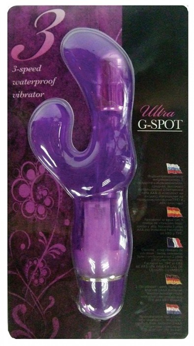 Фиолетовый вибратор для точки G ULTRA G-SPOT - 15 см. - Seven Creations