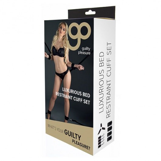 Комплект наручников и поножей LUXURIOUS BED RESTRAINT CUFF SET - Blush Novelties - купить с доставкой в Томске