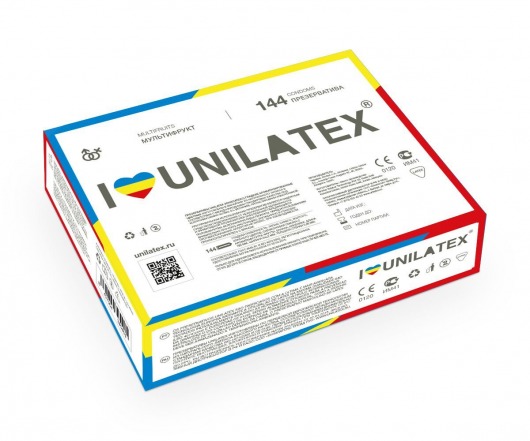 Разноцветные ароматизированные презервативы Unilatex Multifruits - 144 шт. - Unilatex - купить с доставкой в Томске
