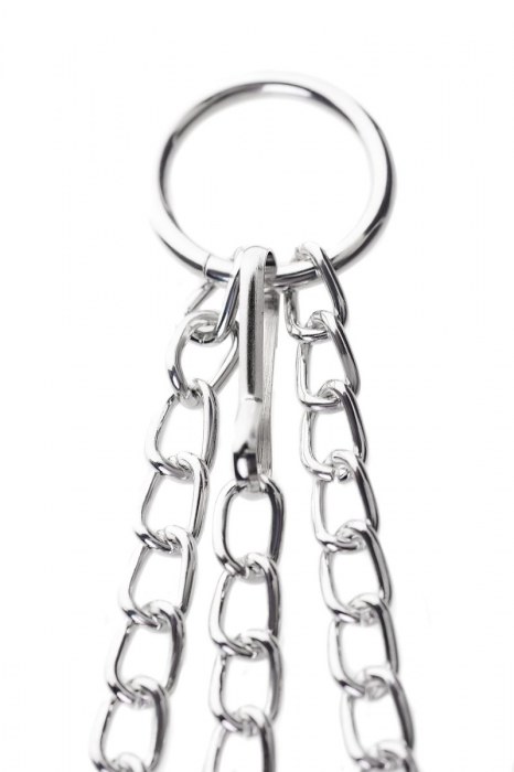 Черно-серебристые зажимы для сосков с кольцом для пениса TOYFA Metal - ToyFa - купить с доставкой в Томске