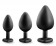 Набор черных анальных пробок с красным кристаллом-сердечком Bling Plugs Training Kit - Blush Novelties - купить с доставкой в Томске Набор черных анальных пробок с красным кристаллом-сердечком Bling Plugs Training Kit - Blush Novelties - купить с доставкой в Томске