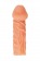Телесная закрытая насадка с венками Cock Sleeve Size S - 13,8 см. - KOKOS - в Томске купить с доставкой