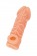 Телесная закрытая насадка с венками Cock Sleeve Size S - 13,8 см. - KOKOS - в Томске купить с доставкой