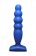 Синий анальный стимулятор Large Bubble Plug - 14,5 см. - Lola Games