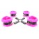 Набор фиксаторов краб с розовым мехом BDSM Light - БДСМ Арсенал - купить с доставкой в Томске