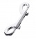 Серебристый двухсторонний карабин TOYFA Metal - ToyFa - купить с доставкой в Томске